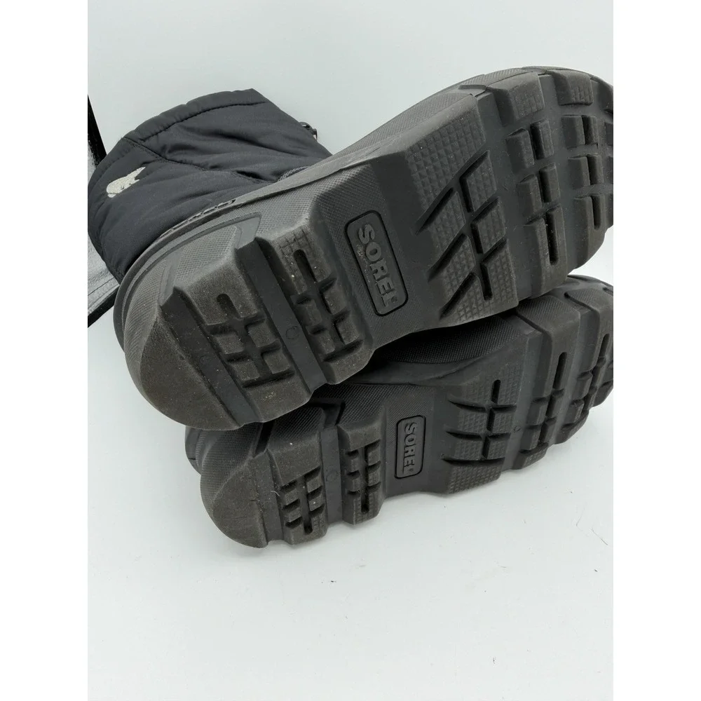 Sorel Youth Size 2 Black Winter Snow Boots Removable Felt Liners EU 33.   1784